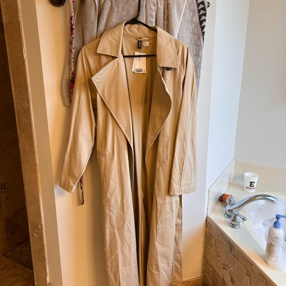 Beige Trench Coat with belt